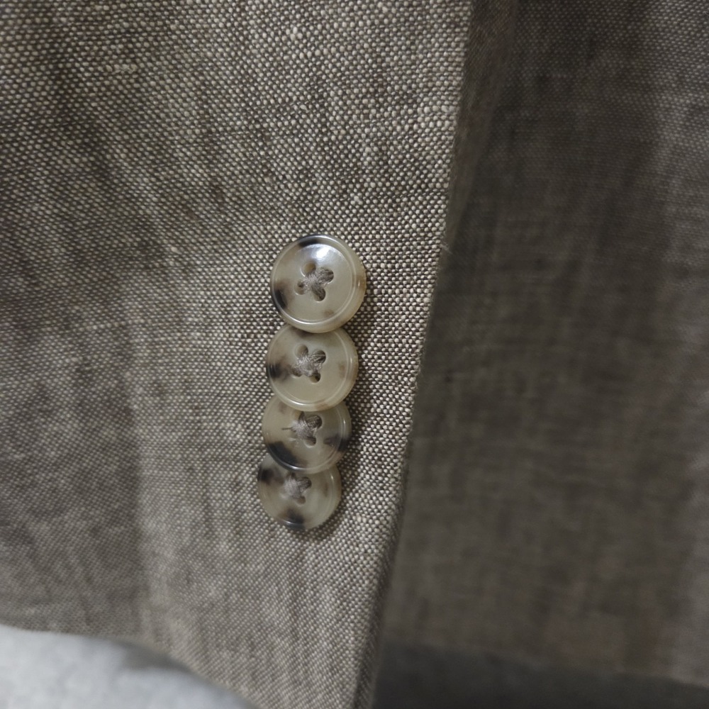 Joseph‎ Abboud Joe 44R Custom Linen Blazer Tan Sport Coat Double Vent 48 Chest - Picture 8 of 11